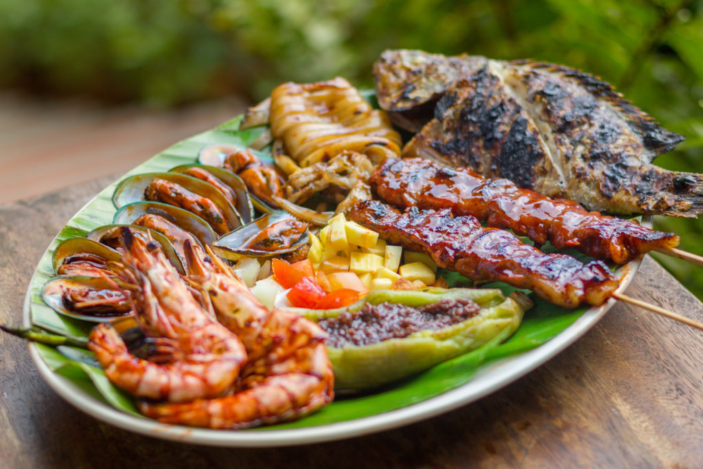 Filipino food on a plate